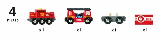 BRIO RESCUE FIREFIGHTING TRAIN 5 BRIO RESCUE FIREFIGHTING TRAIN - Image 3