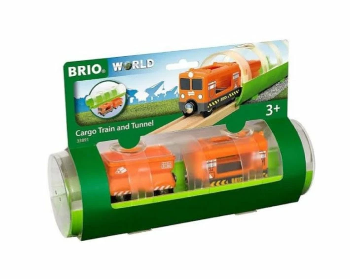 BRIO TRAIN CARGO TRAIN AND TUNNEL 3 BRIO TRAIN CARGO TRAIN AND TUNNEL