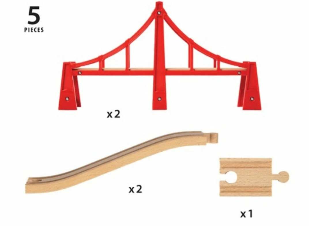 BRIO DOUBLE SUSPENSION BRIDGE 5 PC 5 BRIO DOUBLE SUSPENSION BRIDGE 5 PC - Image 3