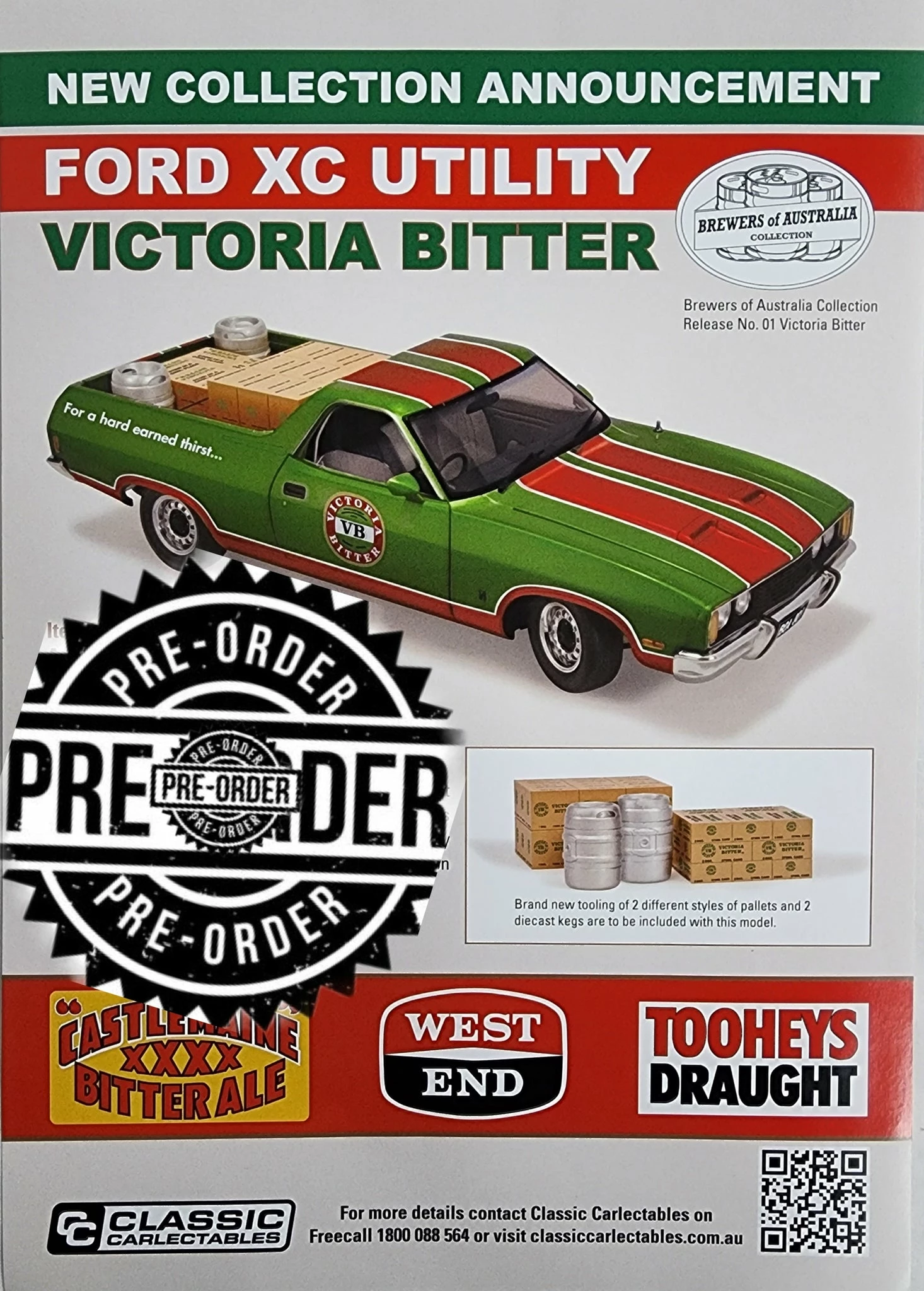 1:18 FORD XC UTILITY VICTORIA BITTER 3 1:18 FORD XC UTILITY VICTORIA BITTER