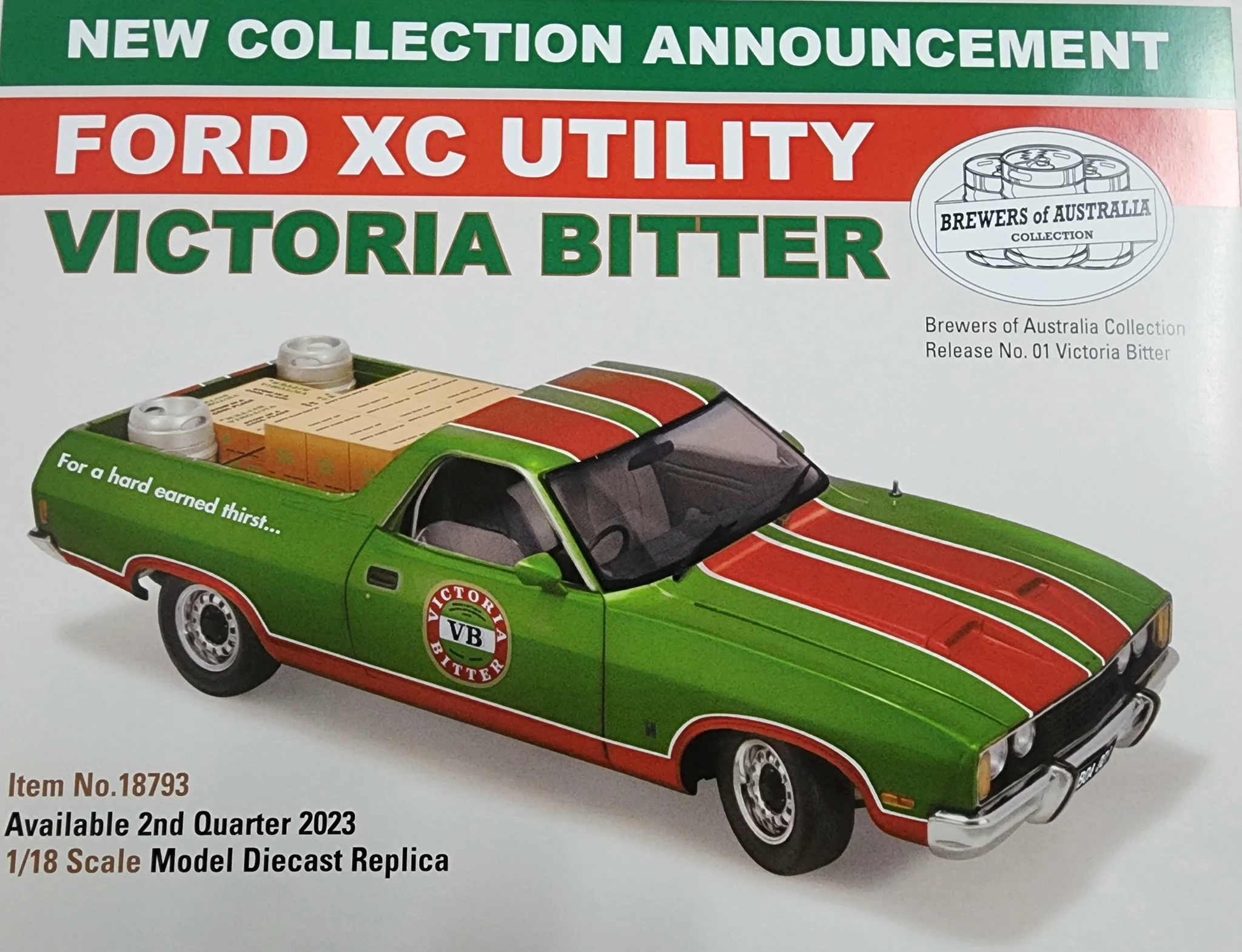 1:18 FORD XC UTILITY VICTORIA BITTER 5 1:18 FORD XC UTILITY VICTORIA BITTER - Image 3