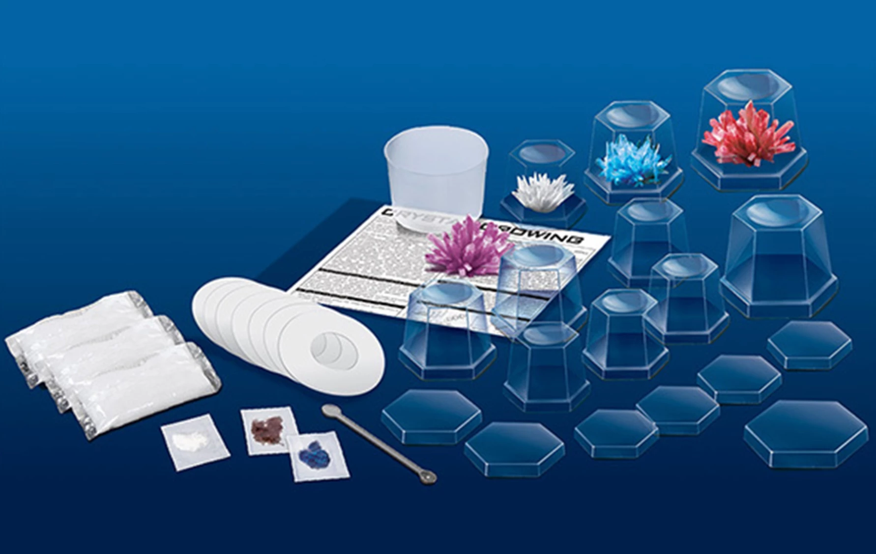 CRYSTAL GROWING EXPERIMANTAL KIT 4 CRYSTAL GROWING EXPERIMANTAL KIT - Image 2