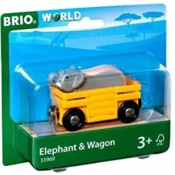 BRIO VEHICLE ELEPHANT & WAGON 2PC