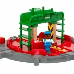 Alternative view of BRIO TRACKS TURNTABLE & FIGURE 2 PCE