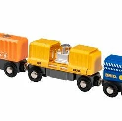 Alternative view of BRIO TRAIN THREE WAGON CARGO TRAIN 7PCS