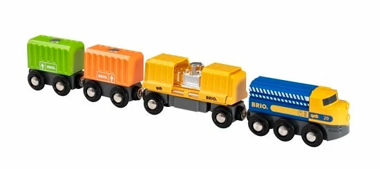 BRIO TRAIN THREE WAGON CARGO TRAIN 7PCS 4 BRIO TRAIN THREE WAGON CARGO TRAIN 7PCS - Image 2