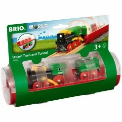 BRIO TRAIN TUNNEL & STEAM TRAIN 3 PCE