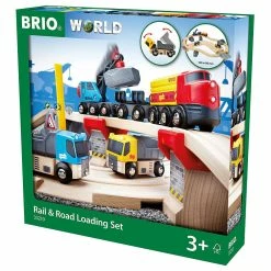 Alternative view of BRIO RAIL & ROAD LOADING SET 32 PIECES