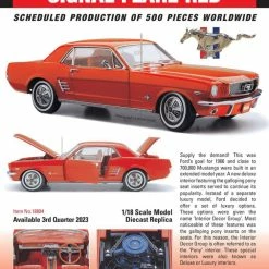 1:18 1966 PONY MUSTANG SIGNAL FLARE RED