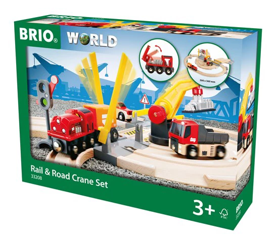 BRIO RAIL & ROAD CRANE SET 3 BRIO RAIL & ROAD CRANE SET