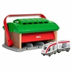 Alternative view of BRIO TRAIN GARAGE W HANDLE 3PC