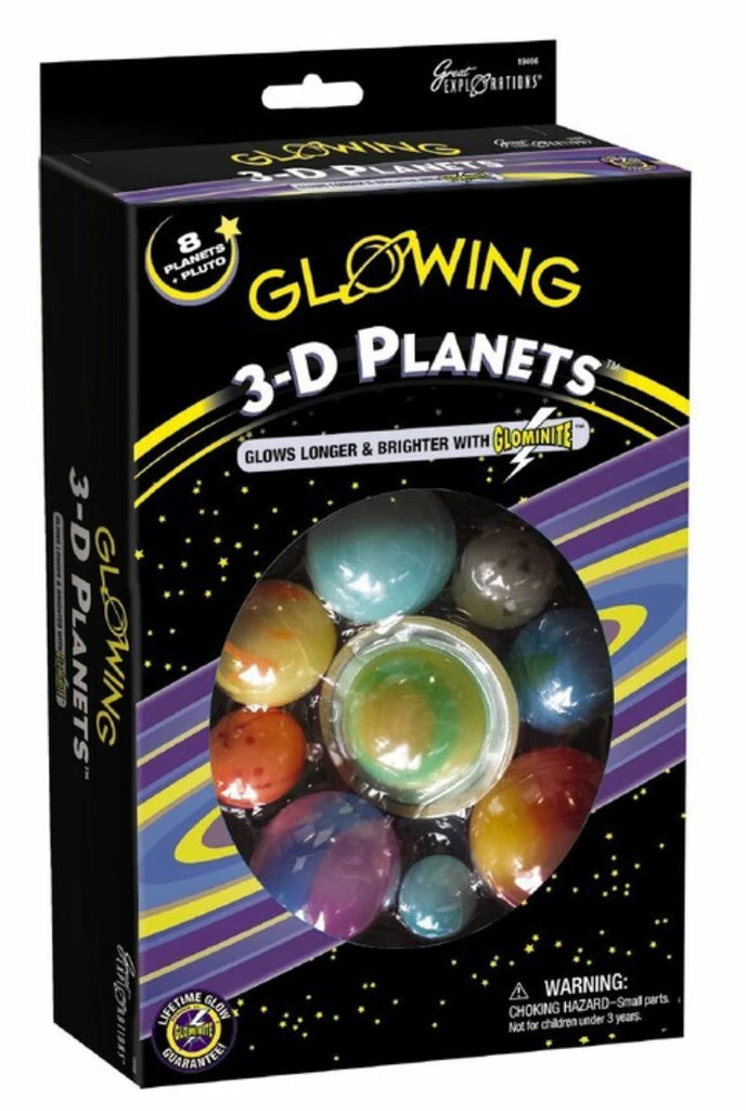 GLOW IN THE DARK 3D PLANETS 3 GLOW IN THE DARK 3D PLANETS